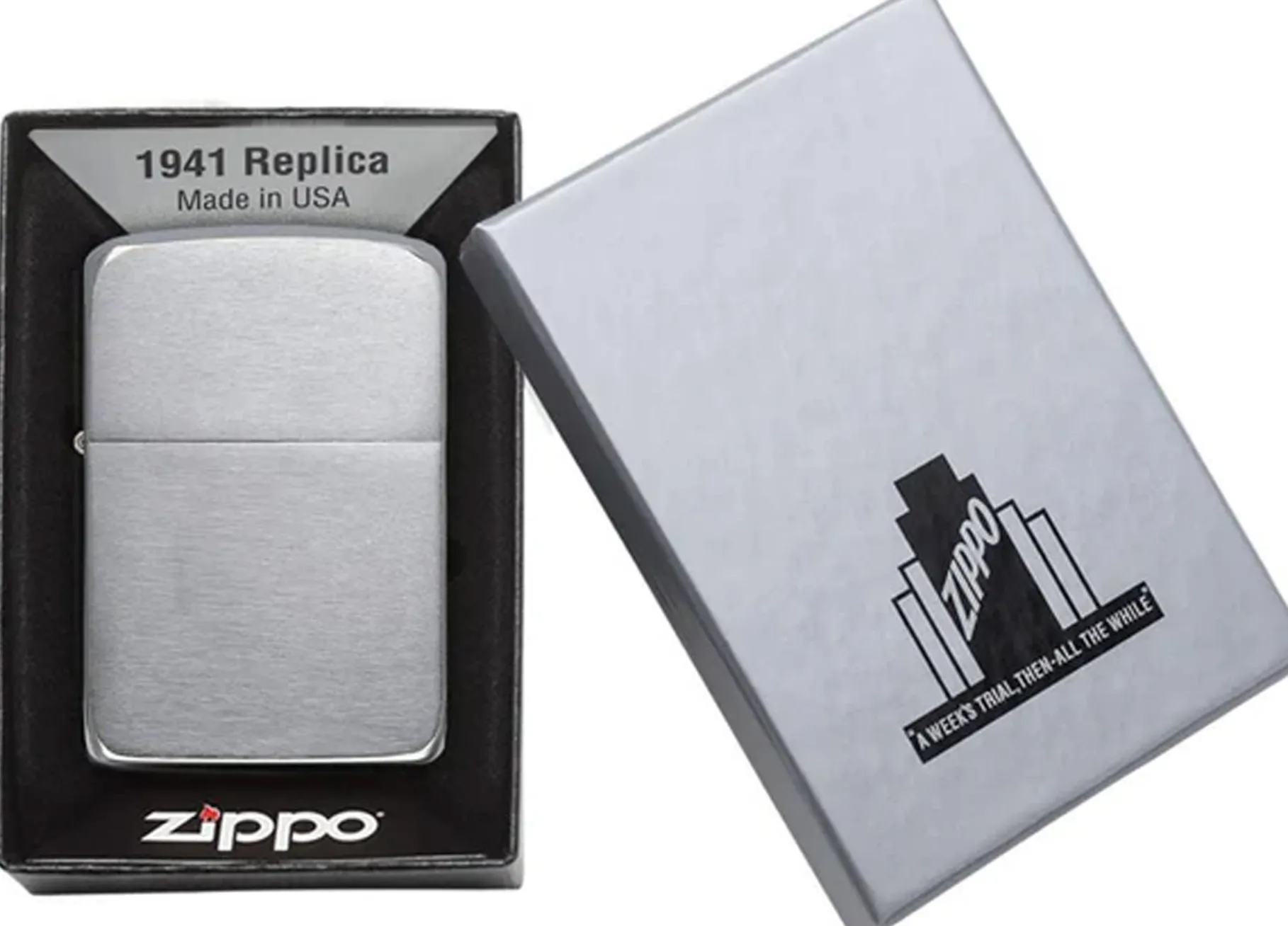 1941 Replica Brushed Chrome Lighter