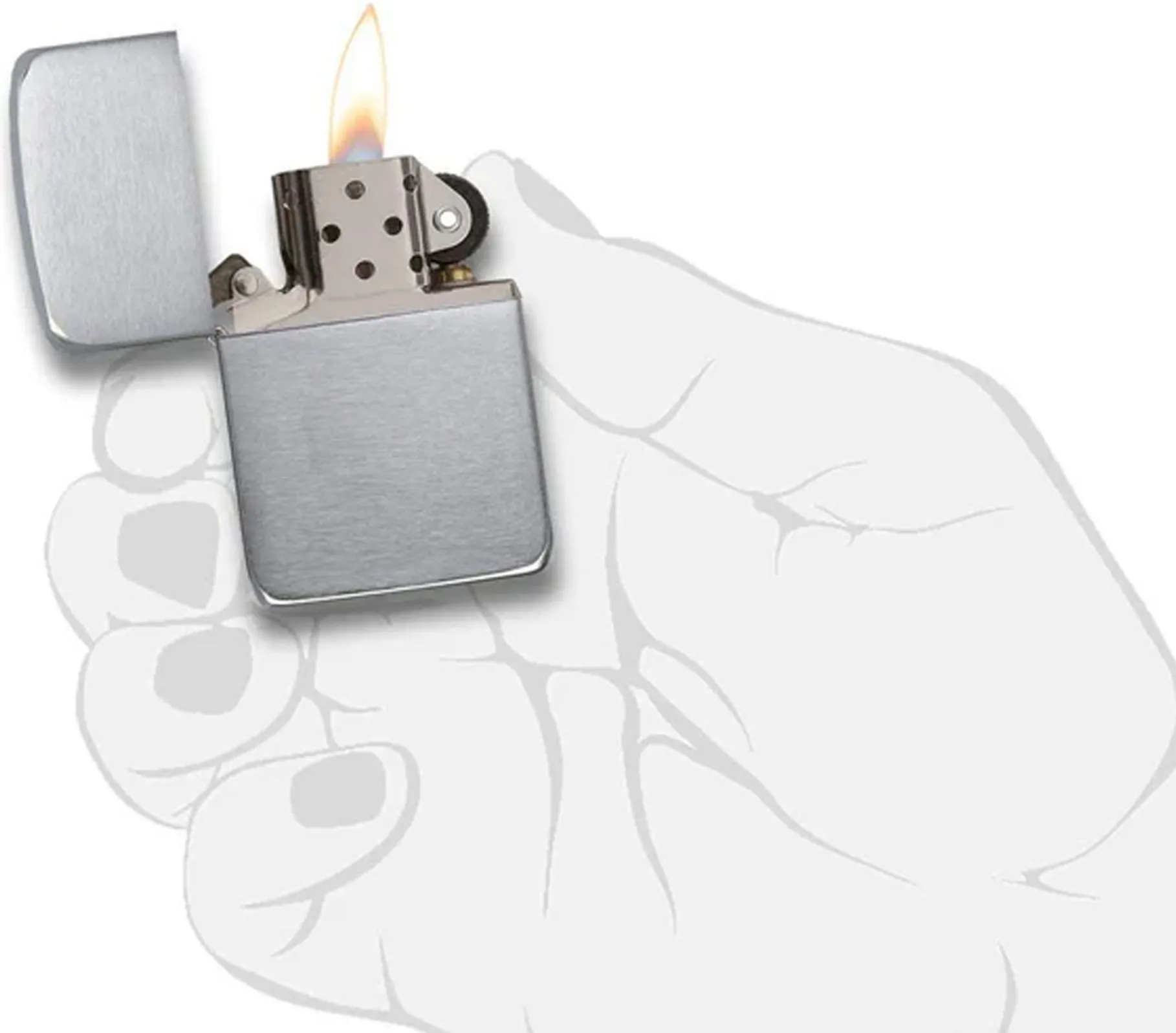 1941 Replica Brushed Chrome Lighter