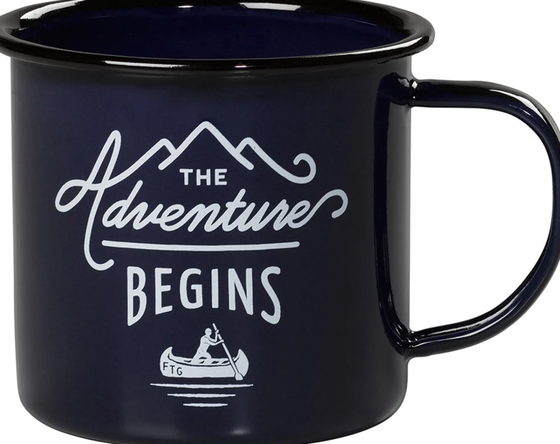 Adventure Begins Navy Emaljekrus