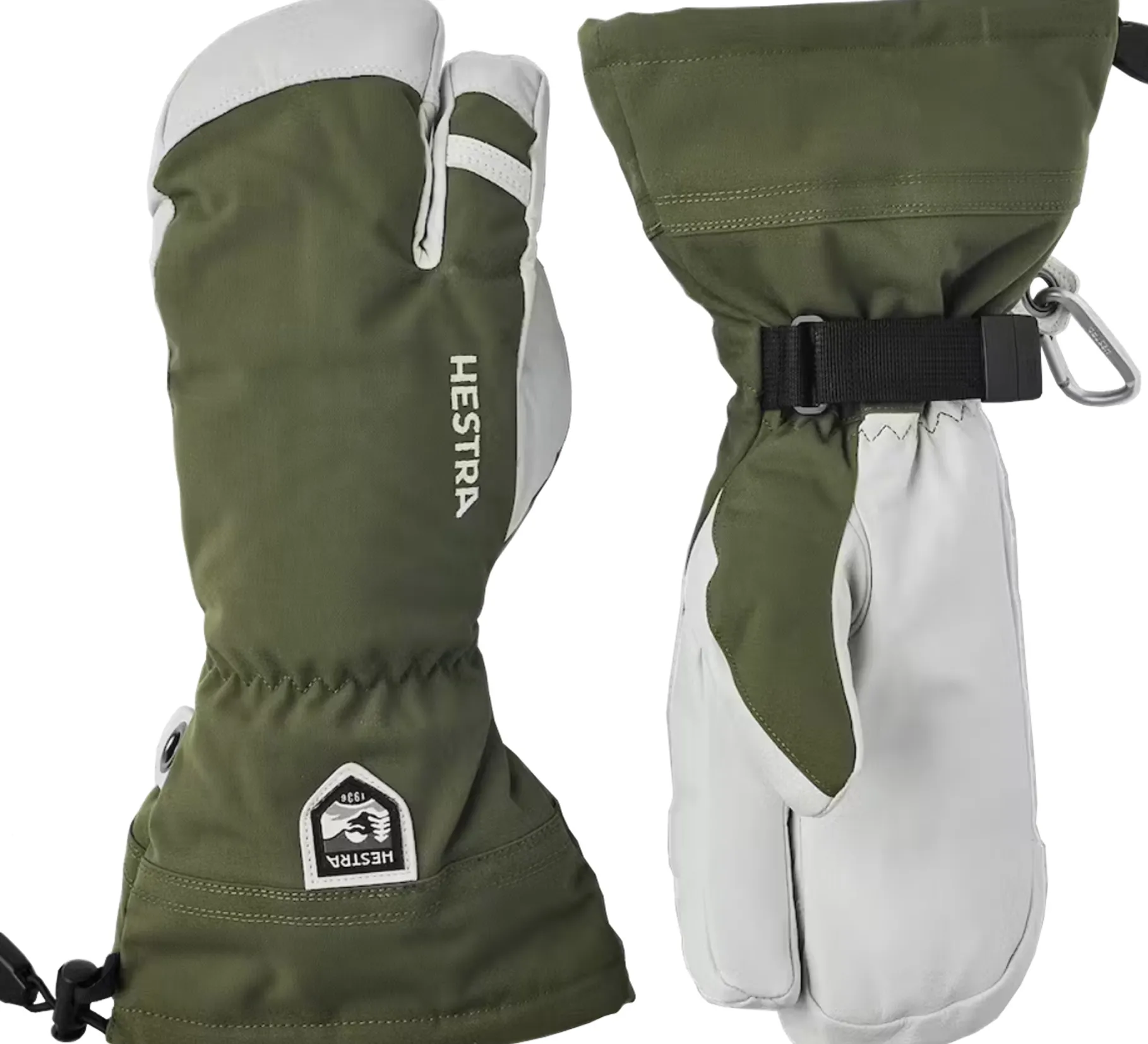 Army Leather Heli Ski 3-Finger Skihandsker