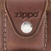 Brown Leather Lighter Pouch w/Clip