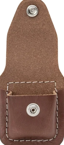 Brown Leather Lighter Pouch w/Clip