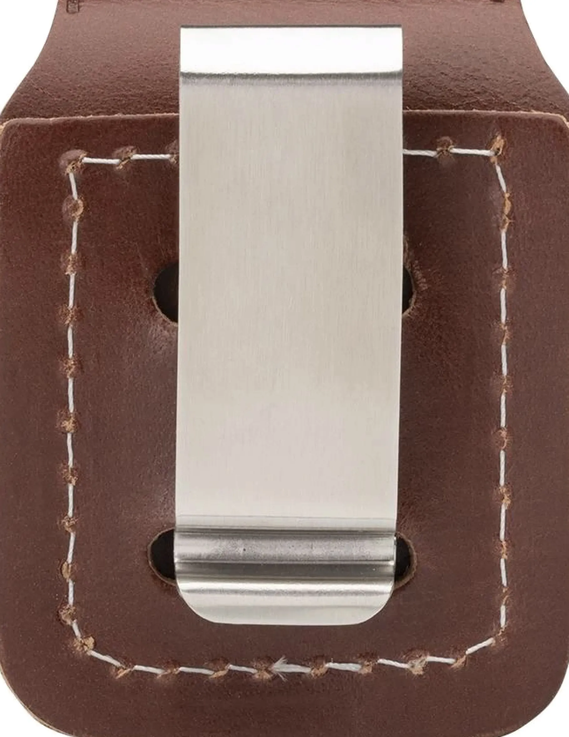 Brown Leather Lighter Pouch w/Clip