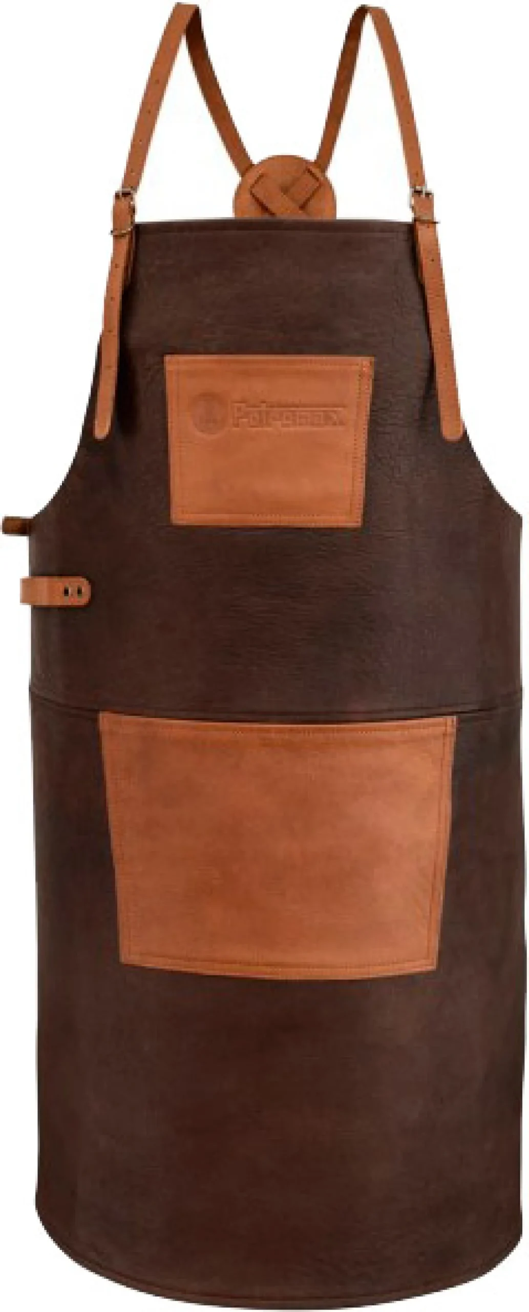 Buff Leather Apron with Cross Back Straps
