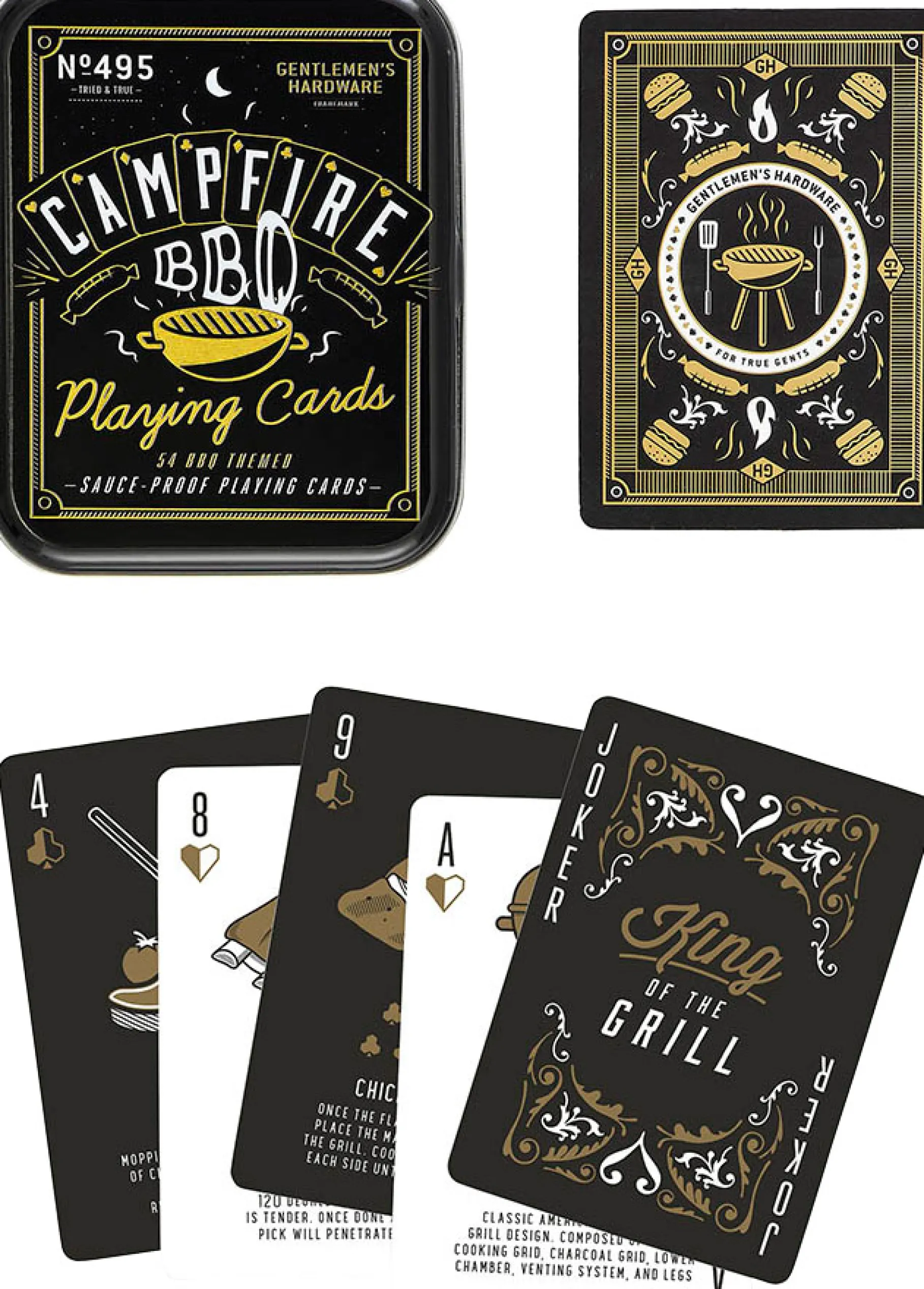 Campfire BBQ Sauce-Proof Playing Cards