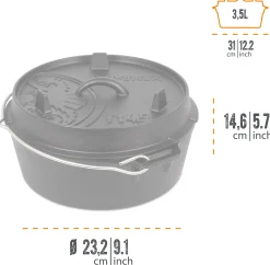Dutch Oven FT4.5 Plane Bottom