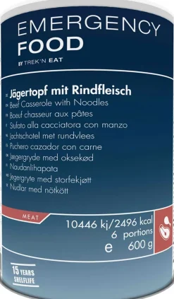 Emergency Food Beef Casserole with Noodles, 6 portioner
