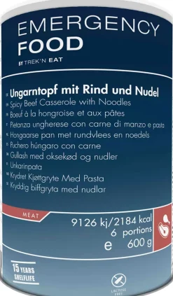 Emergency Food Spicy Beef Casserole with Noodles, 6 portioner