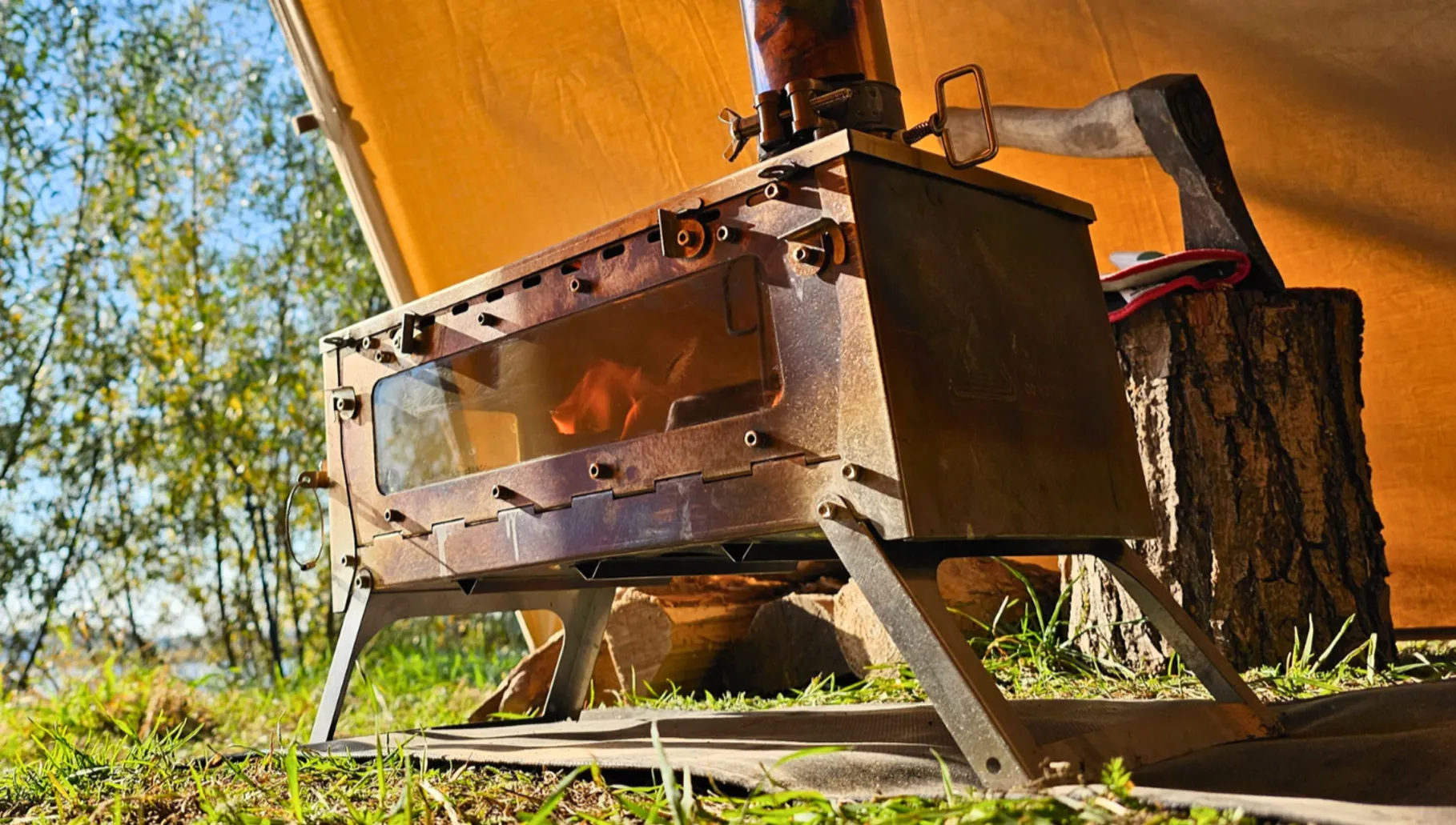 Fastfold Large Camping Stove with 2 Windows