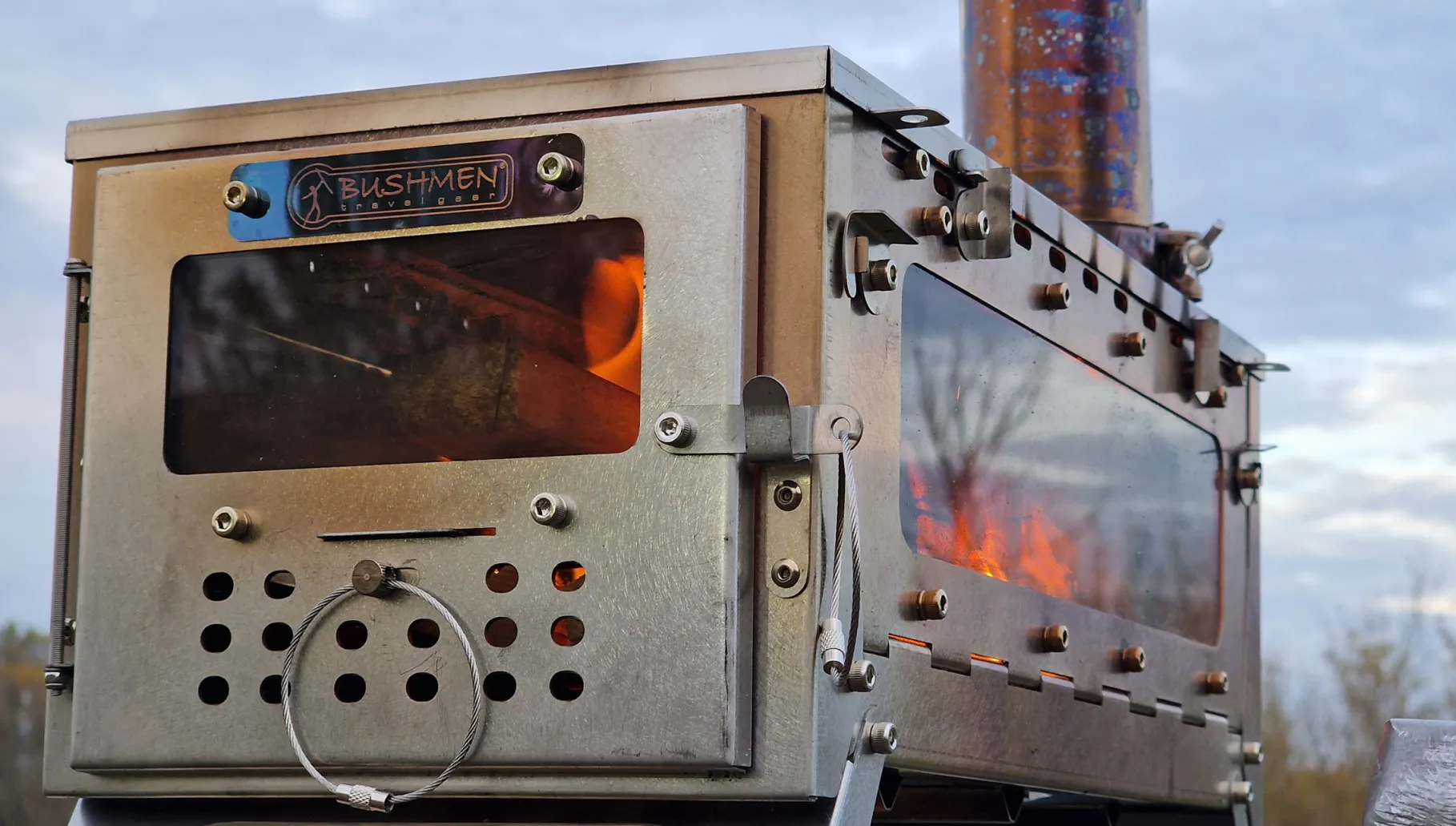 Fastfold Large Camping Stove with 3 Windows