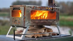 Fastfold Large Camping Stove with 3 Windows