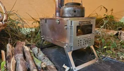 Fastfold Titanium Camping Stove with 2 Windows