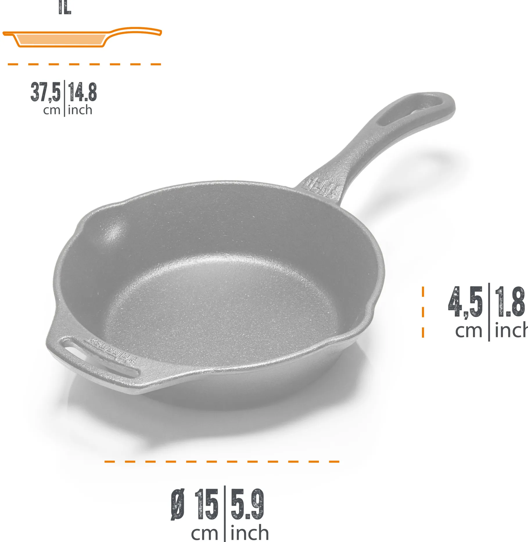 Fire Skillet w/One Handle FP20