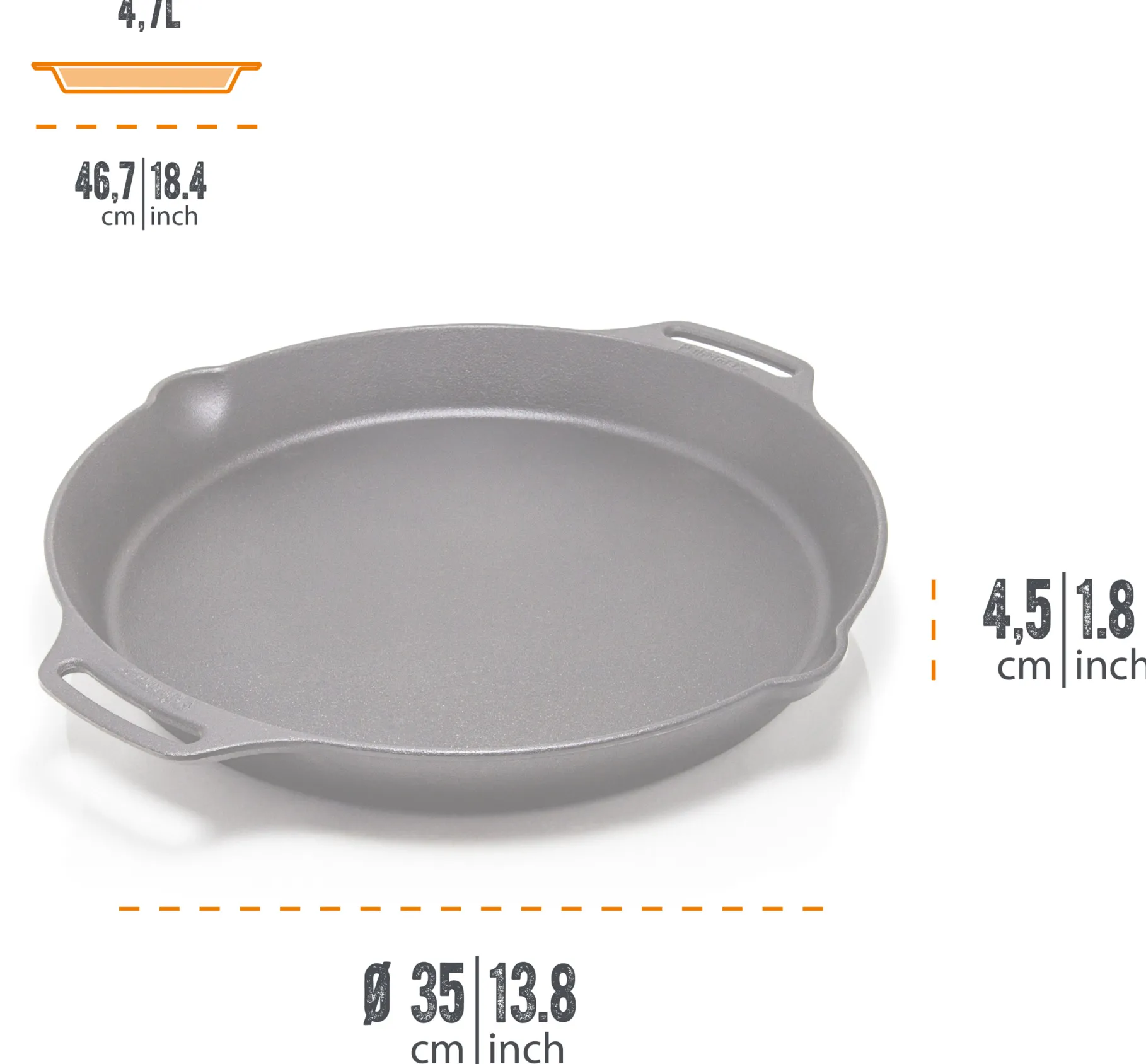 Fire Skillet w/Two Handles FP40H