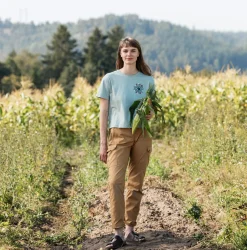 Fjällblomster Logo T-shirt Dame