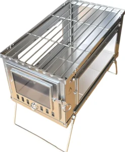 Foldable Stainless Steel Stove w/Pipe