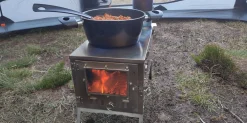 Foldable Stainless Steel Stove w/Pipe