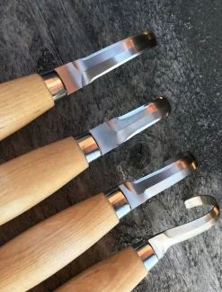 Hook Knife 163 Double Edge with Leather Sheath (S)