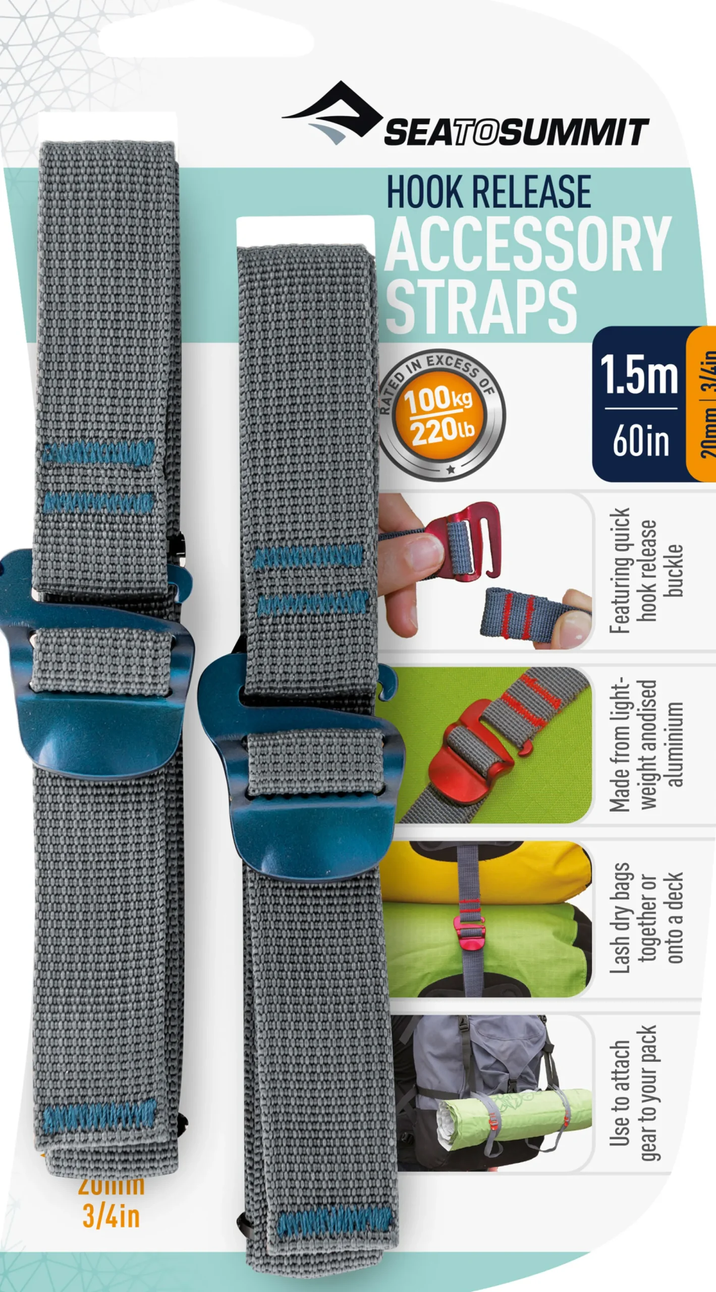 Hook Release Acc Straps 1.5 m / 20 mm