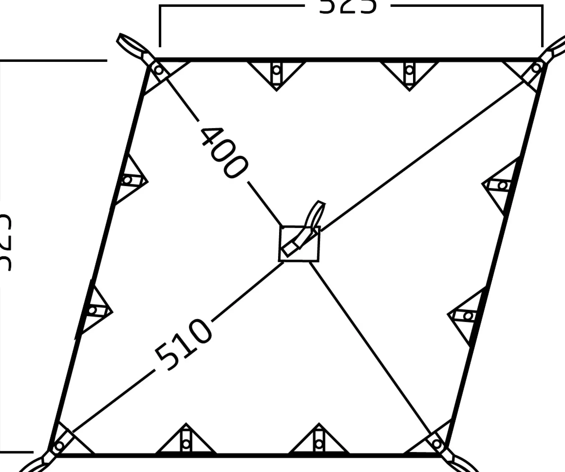 Kari 10 m2 Diamond Technical Cotton Tarp