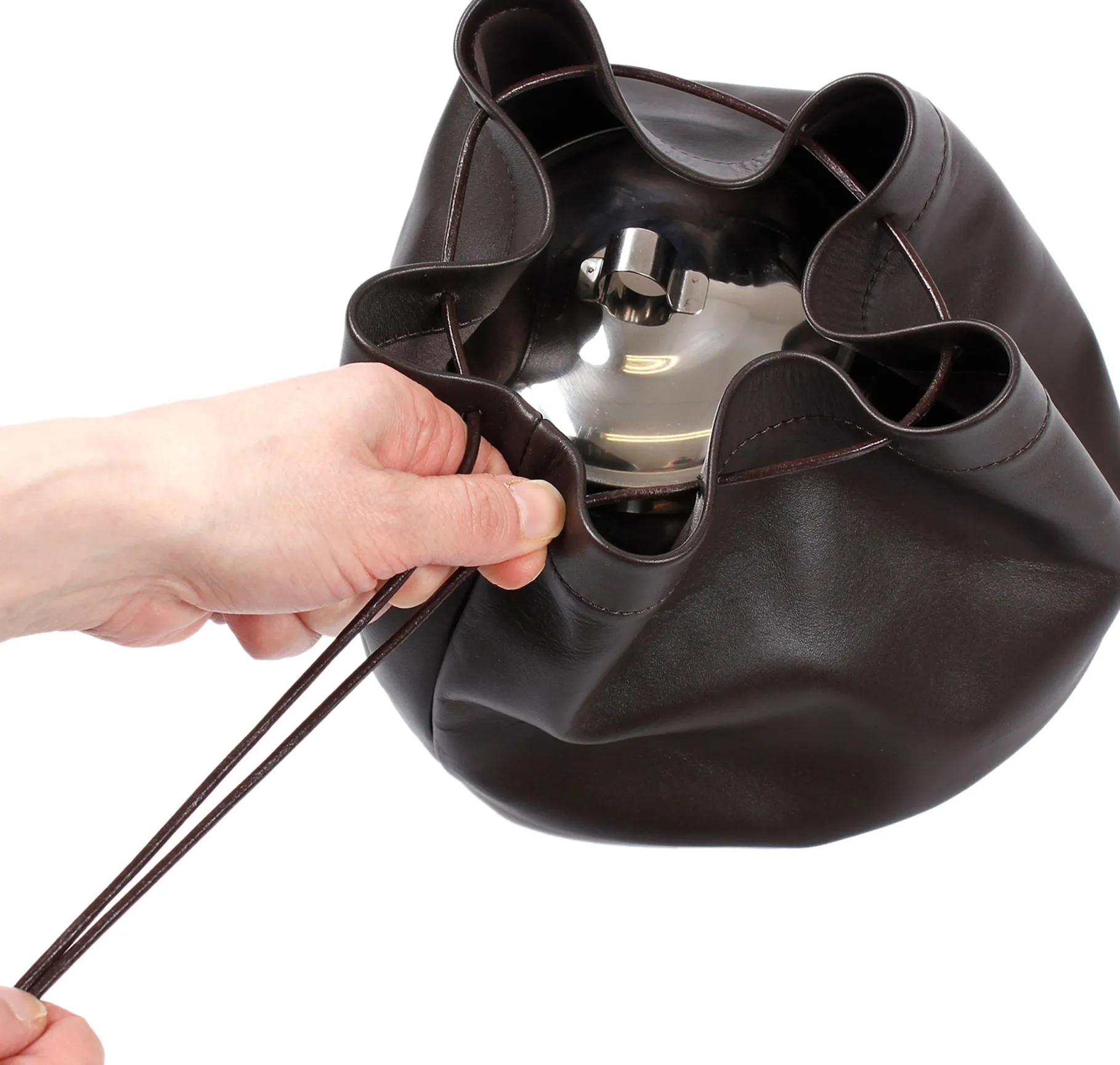 Leather Pouch, Coffee Pot