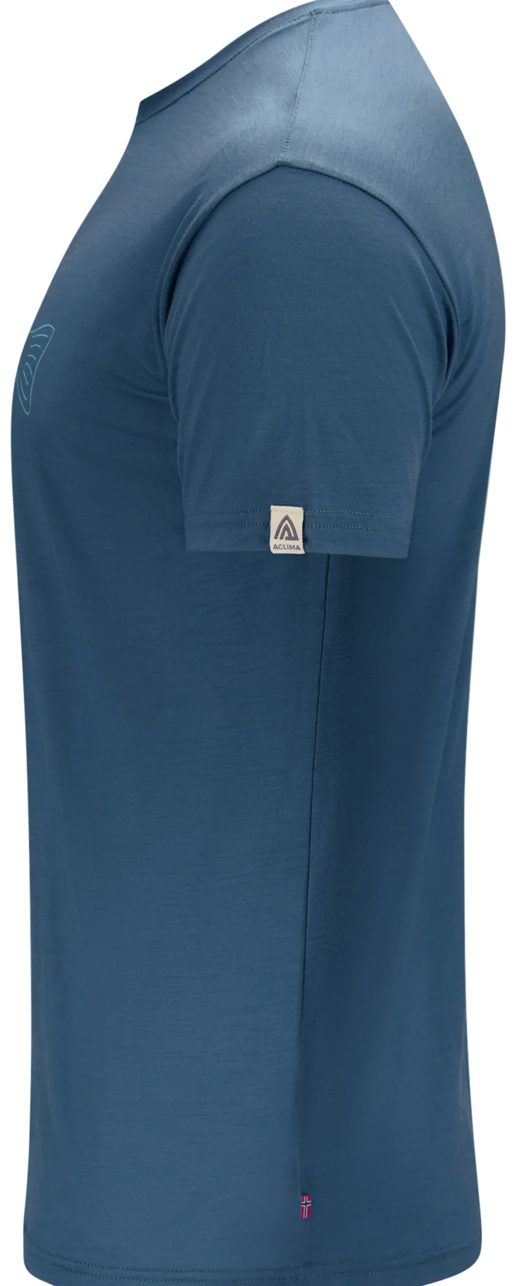 LightWool 140 Tee Salmon Print Herre