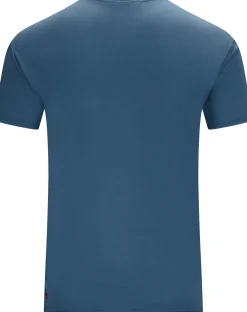 LightWool 140 Tee Salmon Print Herre