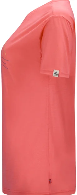 LightWool 140 Tee Sunset Print Dame