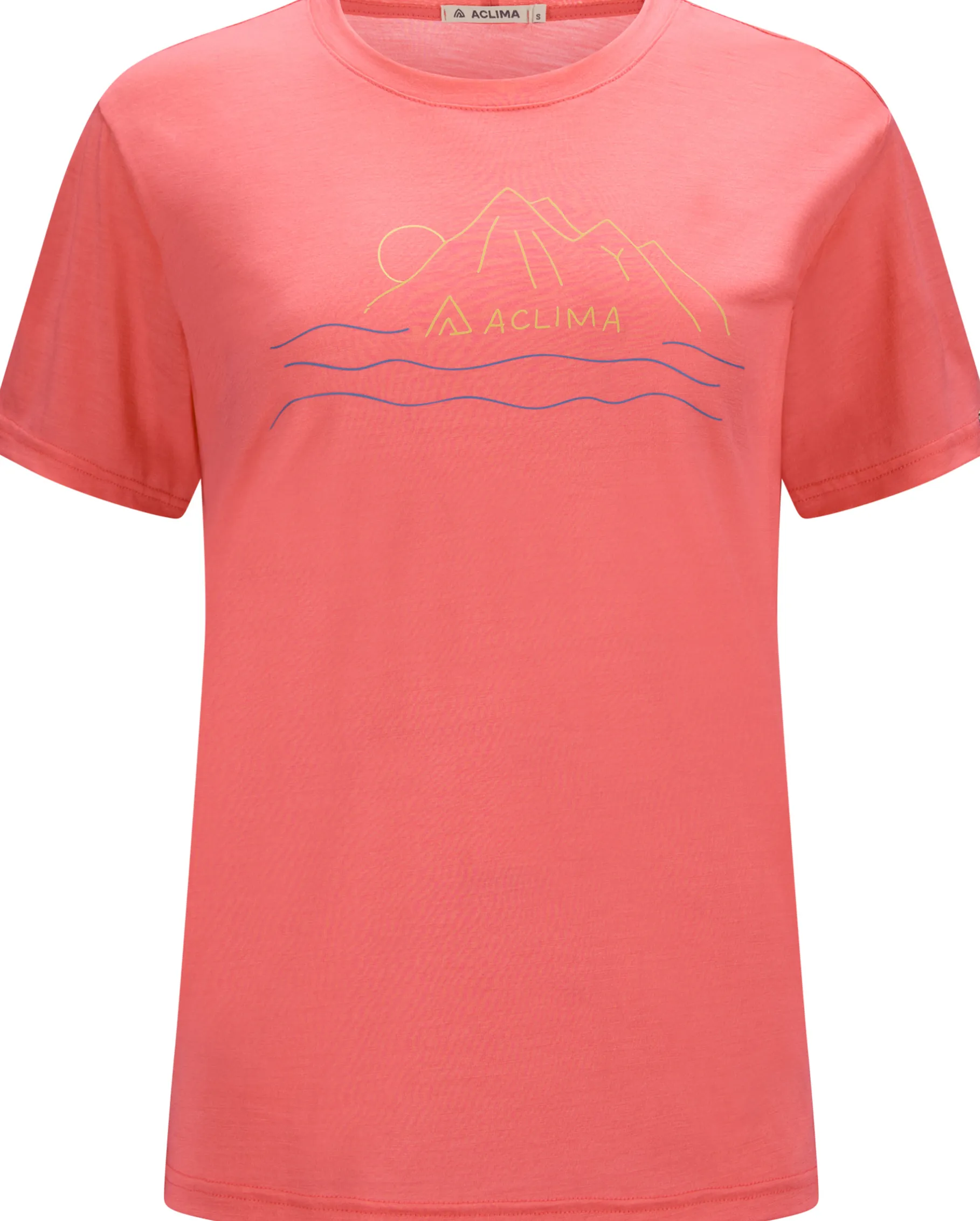 LightWool 140 Tee Sunset Print Dame