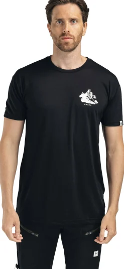 LightWool Tee Mountain Print Herre