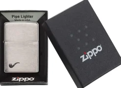 Pipe Brushed Chrome Lighter