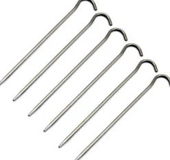 Titanium Hook Pegs, 6 stk
