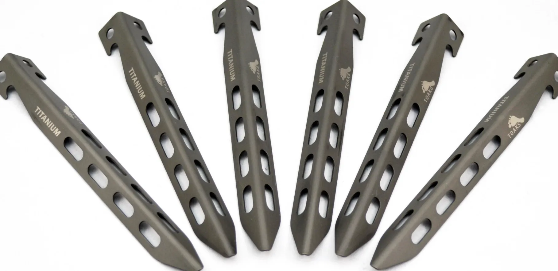 Titanium Large V-Shaped Pegs, 6 stk