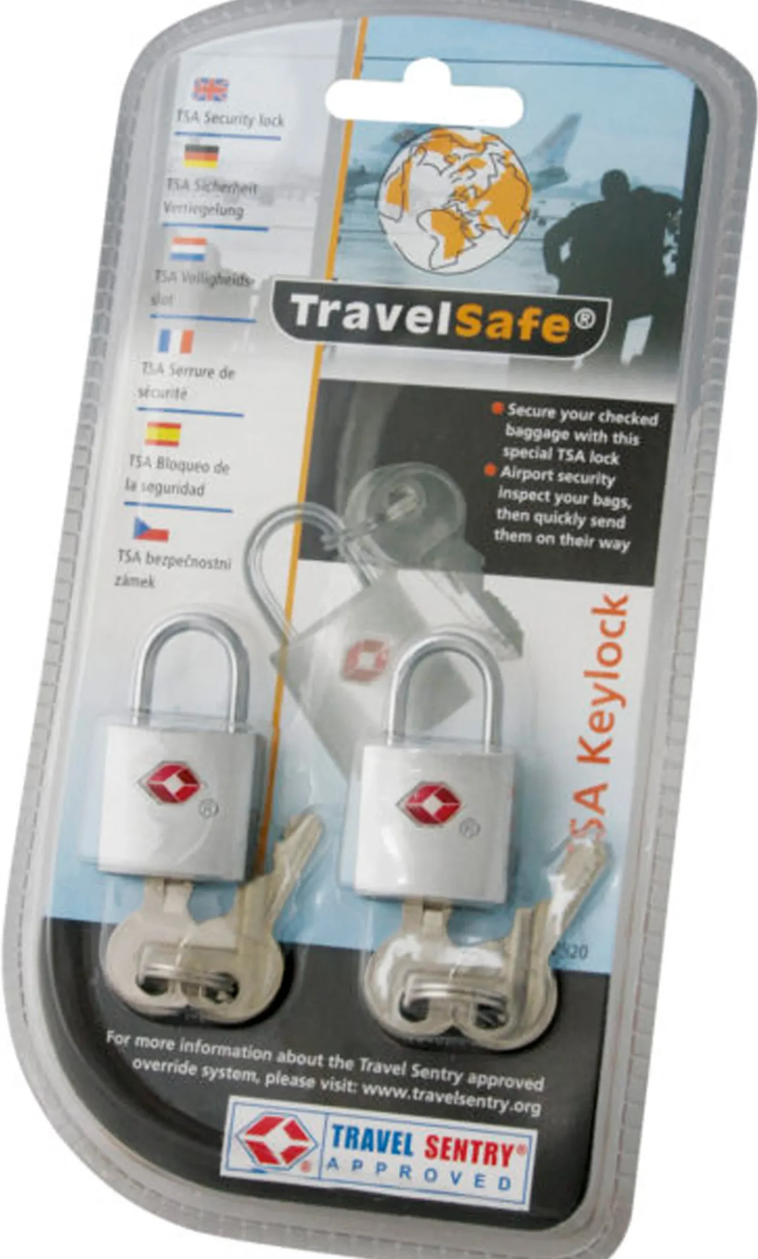 Travellock Key TSA Hængelås, 2 stk