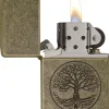 Tree of Life Antique Brass Lighter