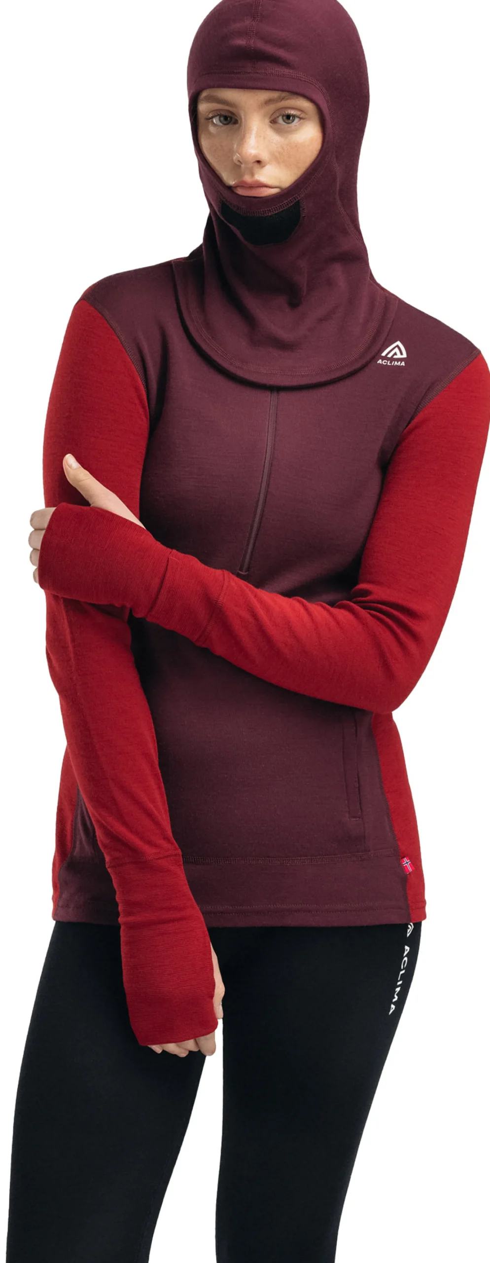 WarmWool Hood Sweater with Zip Dame