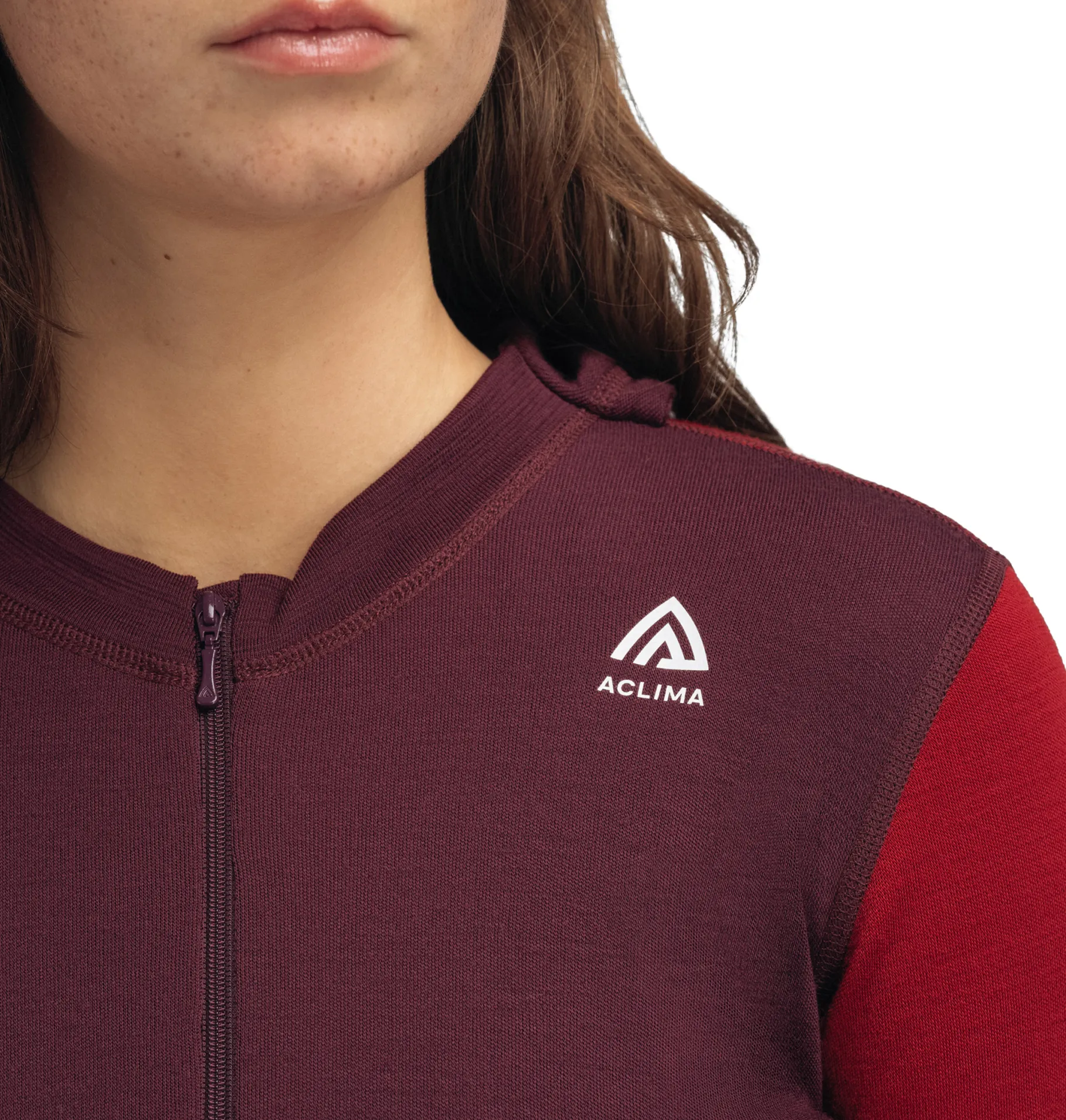 WarmWool Hood Sweater with Zip Dame