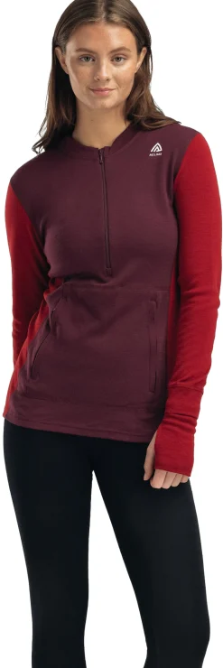 WarmWool Hood Sweater with Zip Dame