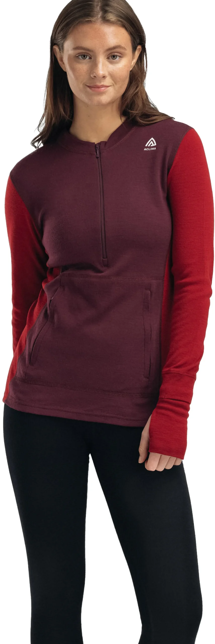 WarmWool Hood Sweater with Zip Dame