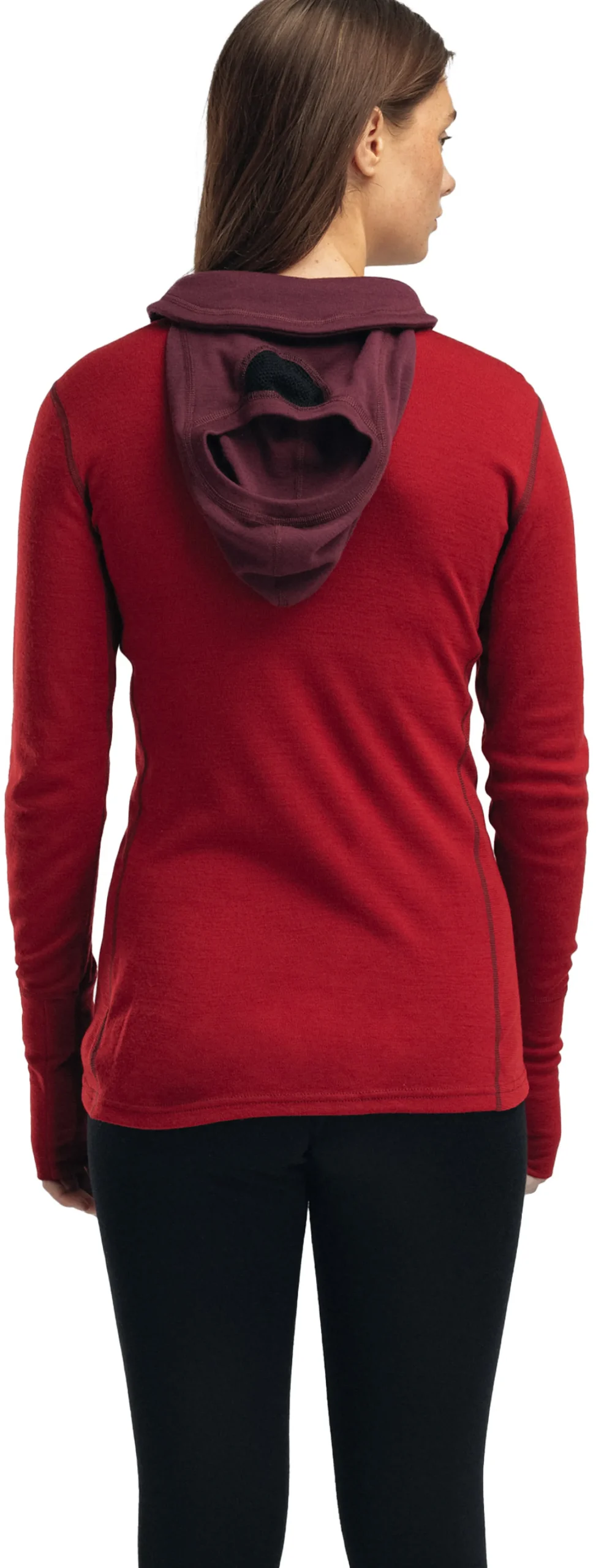 WarmWool Hood Sweater with Zip Dame