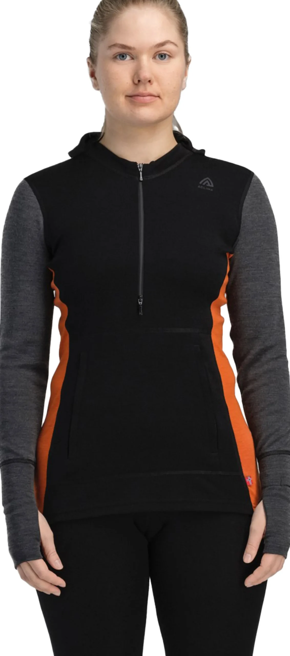 WarmWool Hood Sweater with Zip Dame