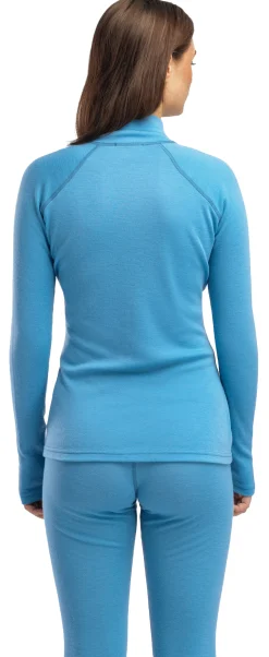 WarmWool Mock Neck with Zip Dame
