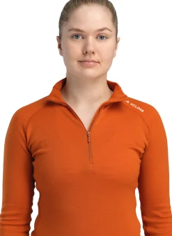 WarmWool Mock Neck with Zip Dame