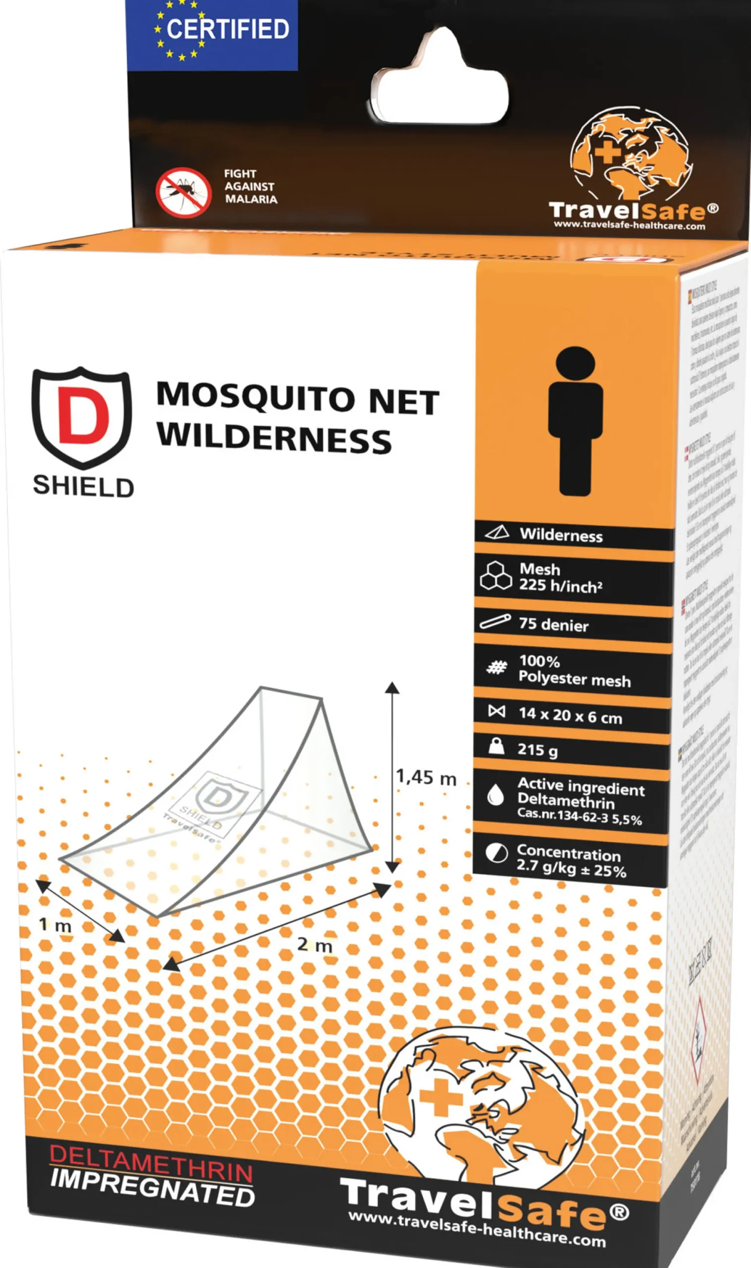 Wilderness Impregnated Mosquito Net, 1 Person