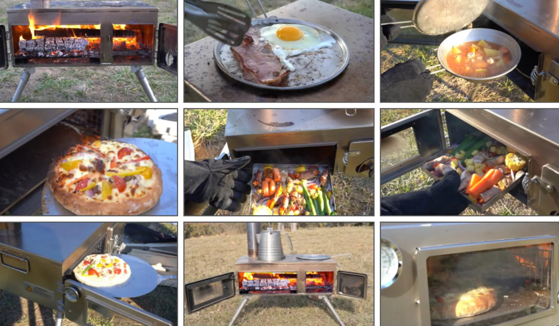 Woodlander Wood Burning Pizza Oven Camping Stove